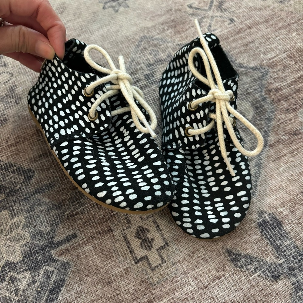 Piper Finn Kids Oxfords Shoes Polka Dot Black White Shoes Toddler